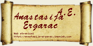 Anastasija Ergarac vizit kartica